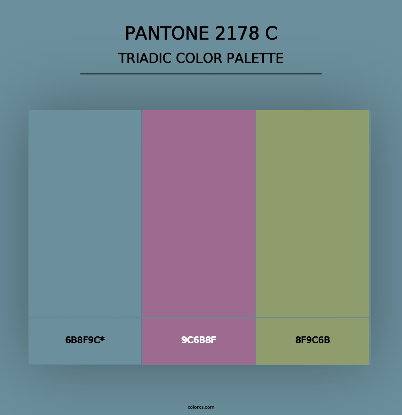 PANTONE 2178 C - Triadic Color Palette