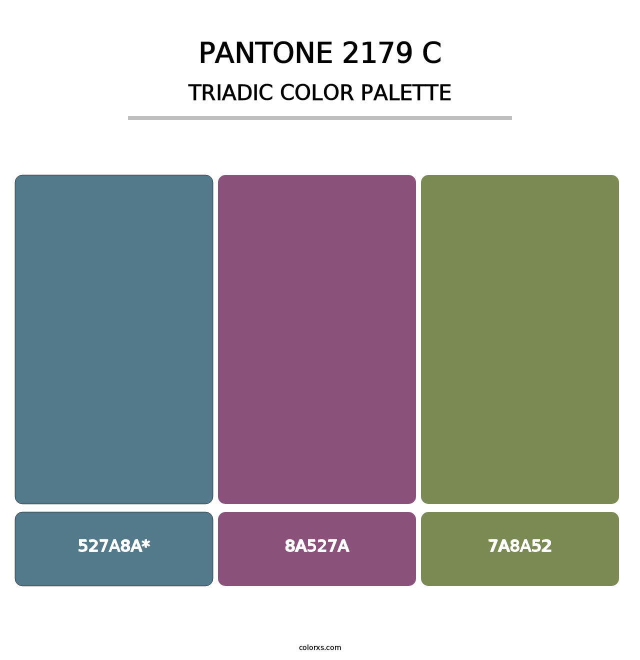 PANTONE 2179 C - Triadic Color Palette