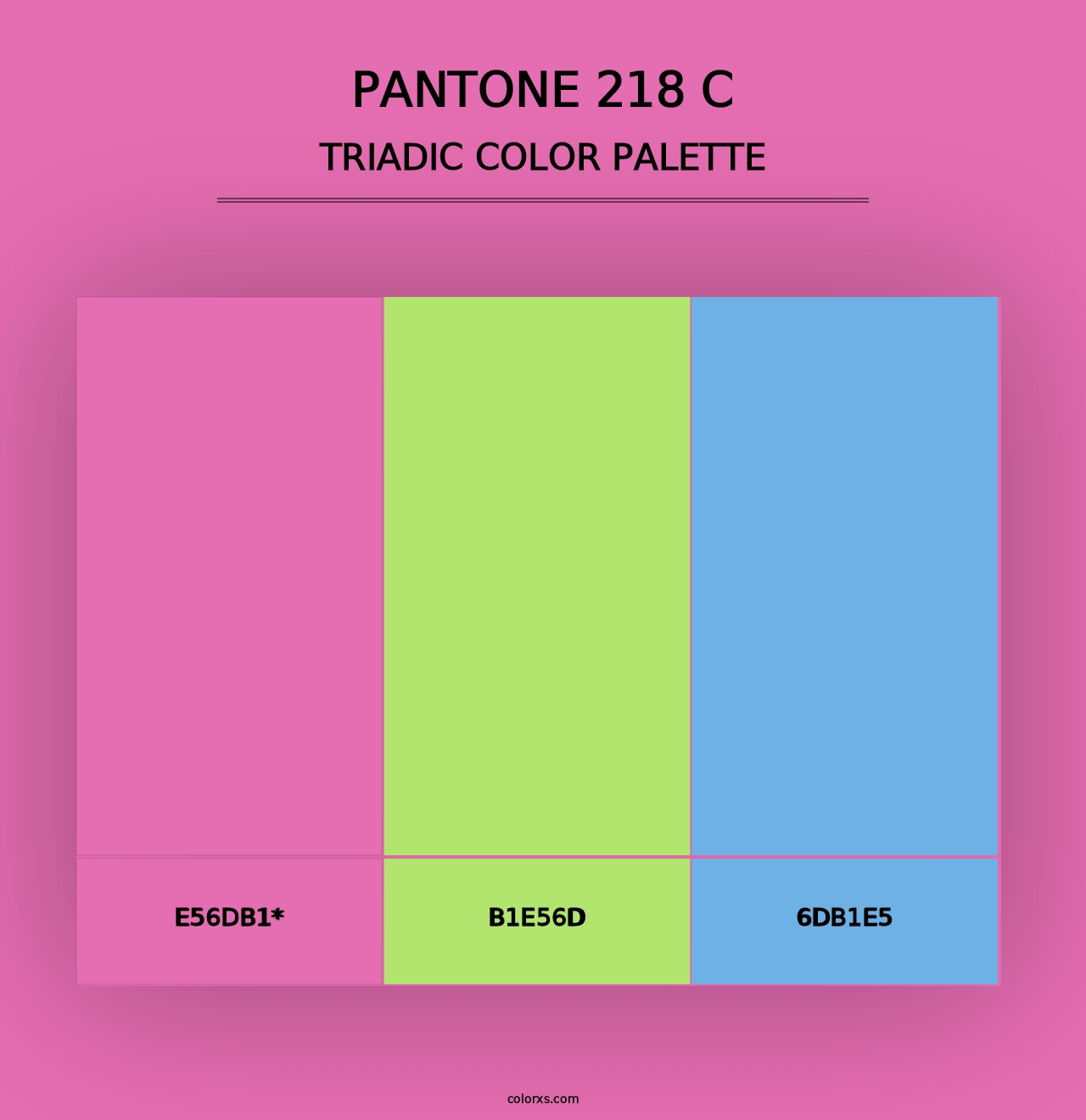 PANTONE 218 C - Triadic Color Palette