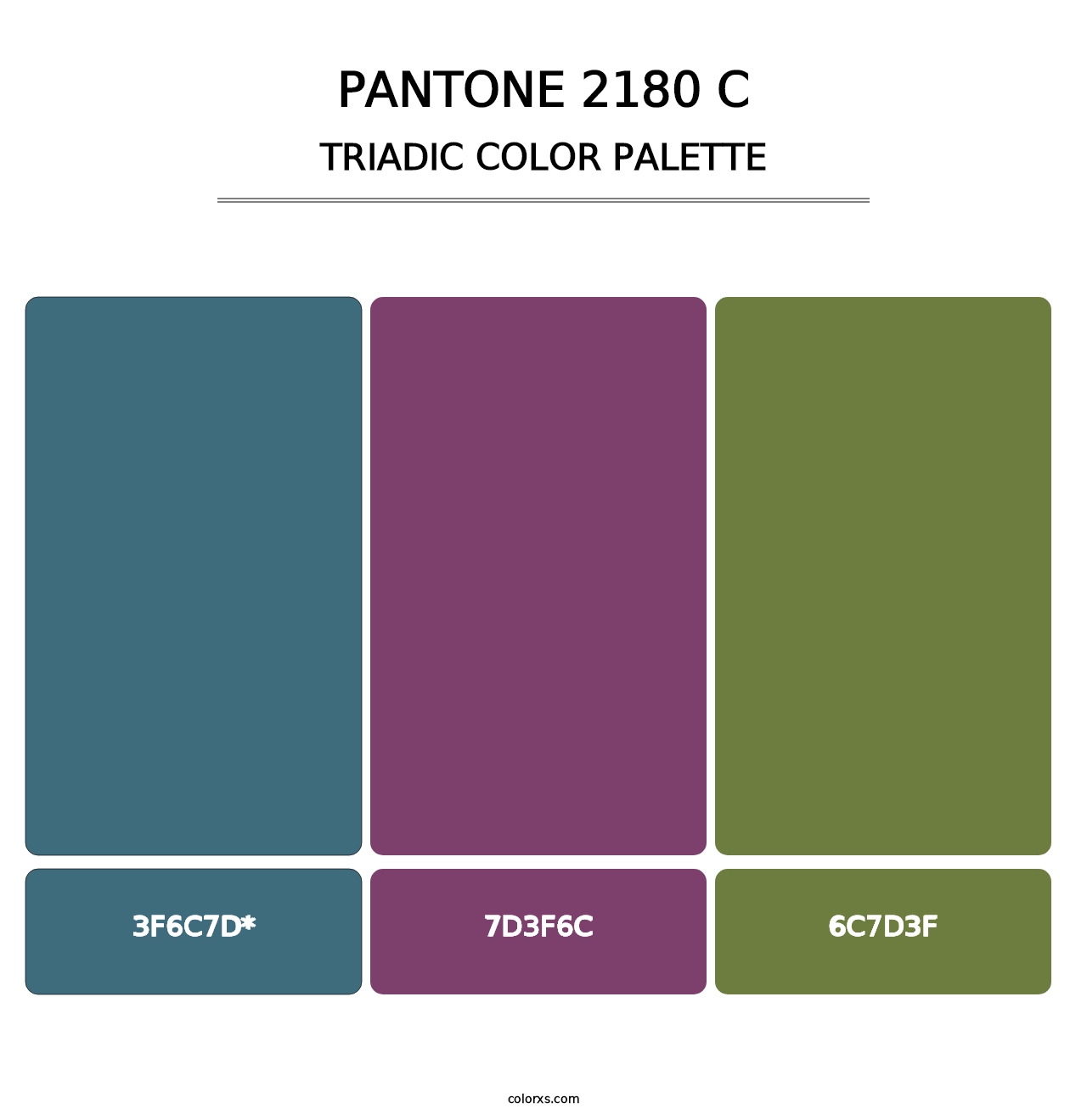 PANTONE 2180 C - Triadic Color Palette