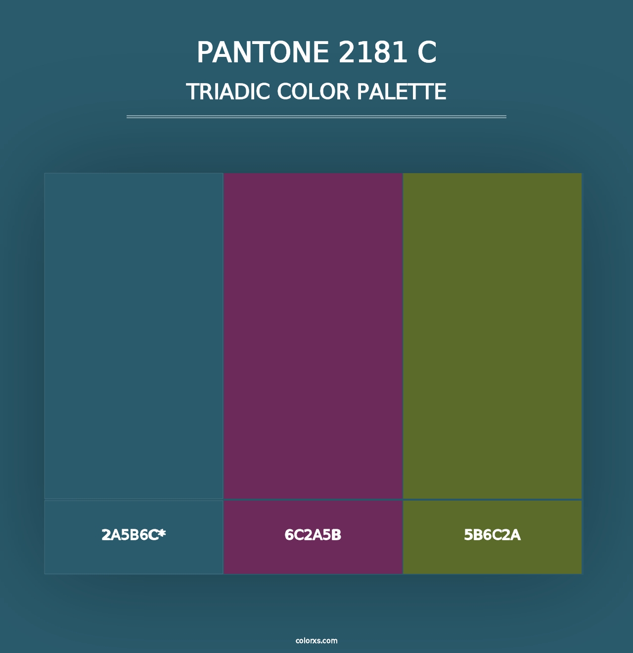 PANTONE 2181 C - Triadic Color Palette