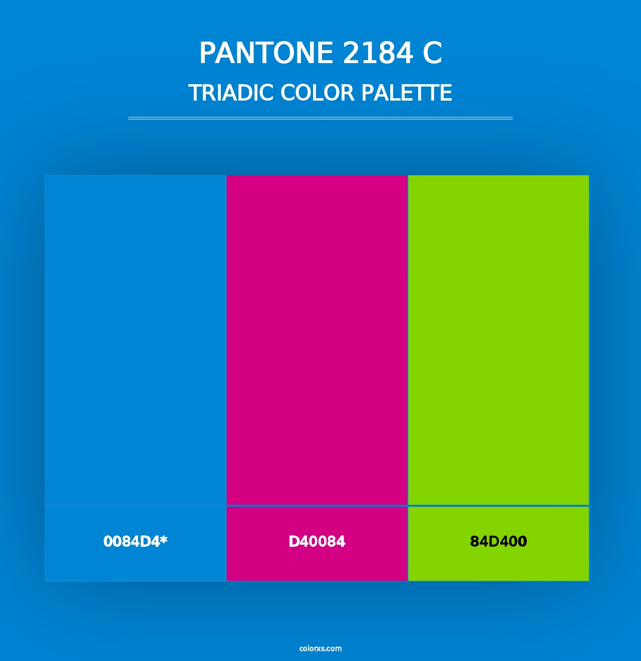 PANTONE 2184 C - Triadic Color Palette