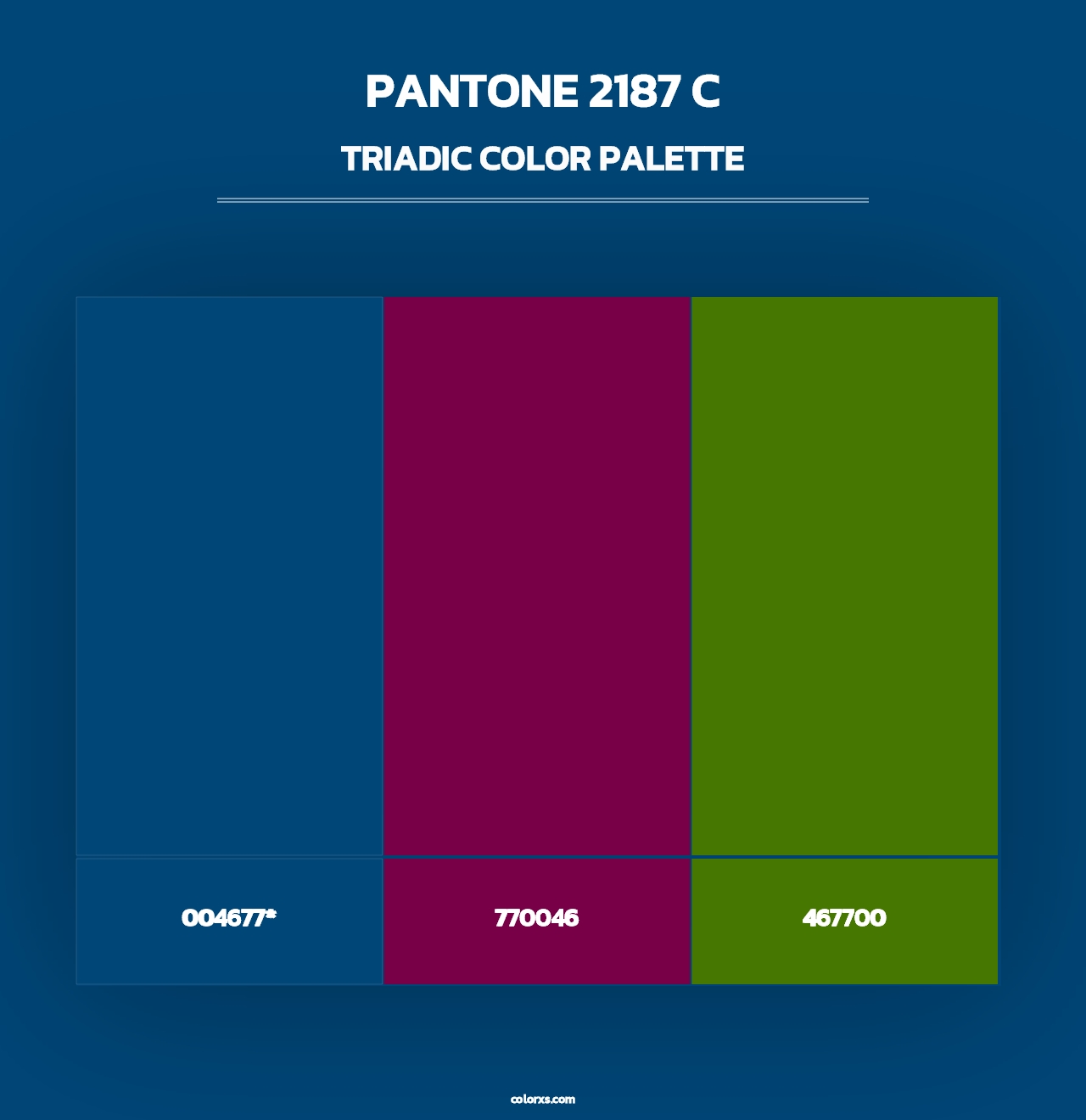 PANTONE 2187 C - Triadic Color Palette