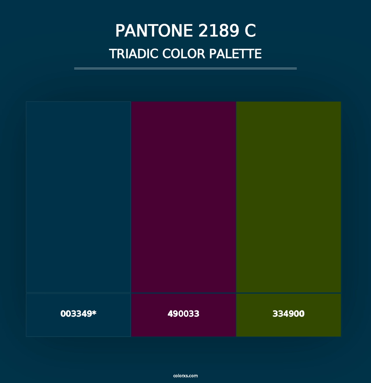 PANTONE 2189 C - Triadic Color Palette