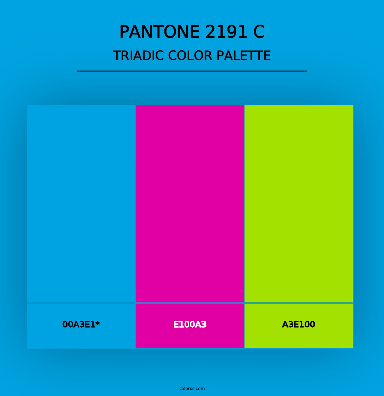 PANTONE 2191 C - Triadic Color Palette