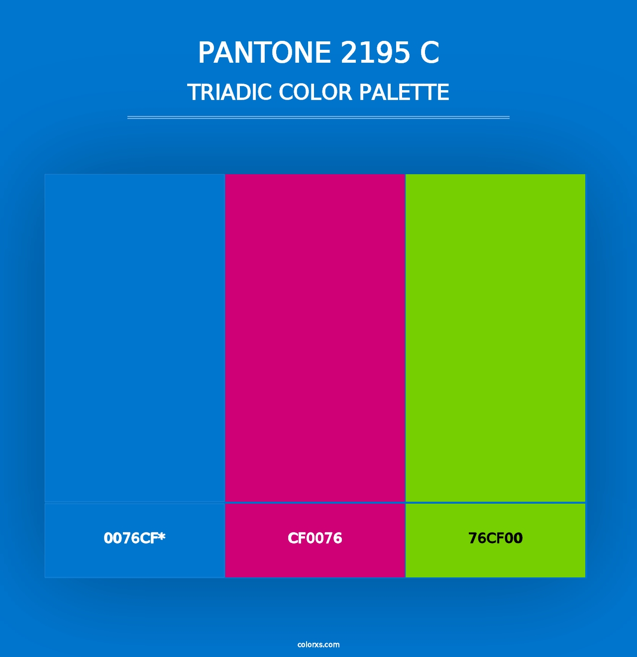 PANTONE 2195 C - Triadic Color Palette