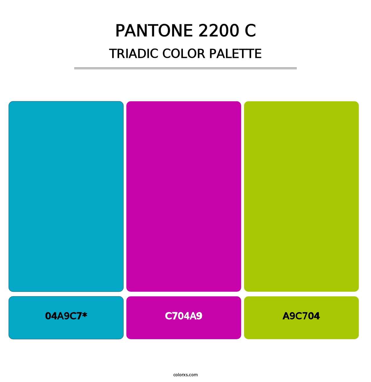 PANTONE 2200 C - Triadic Color Palette