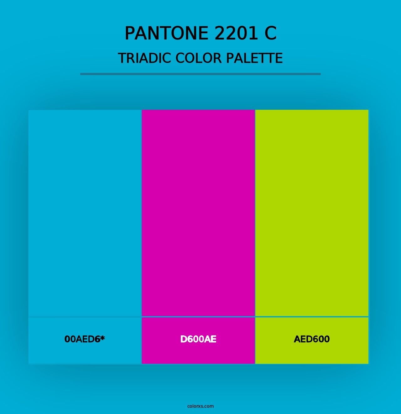 PANTONE 2201 C - Triadic Color Palette