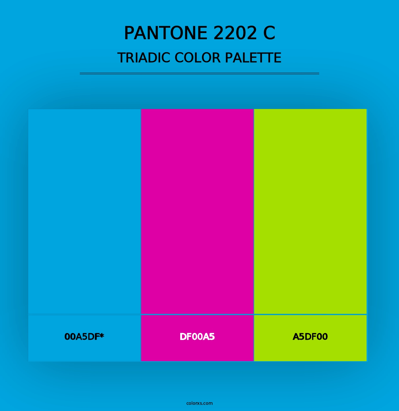 PANTONE 2202 C - Triadic Color Palette