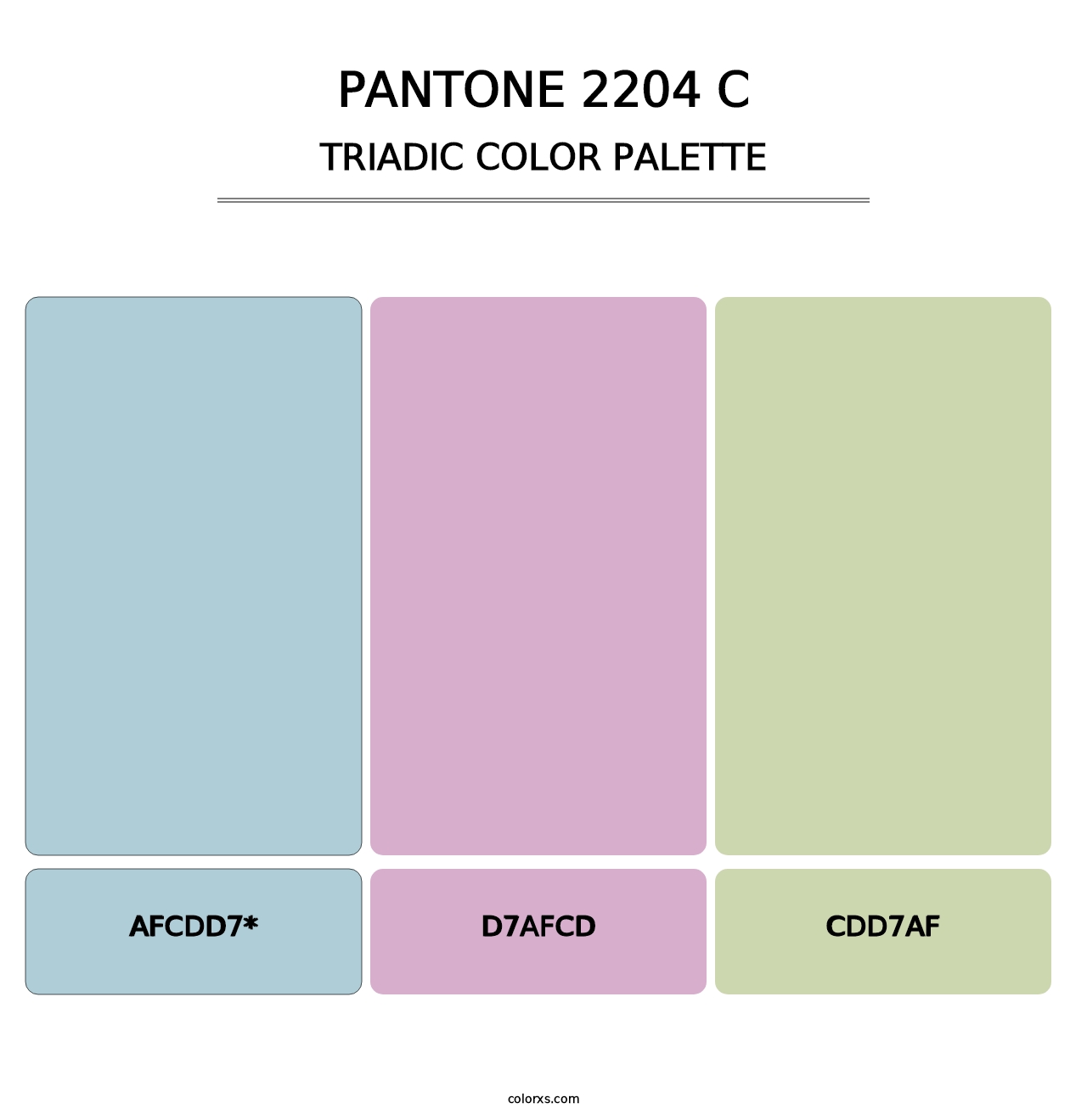 PANTONE 2204 C - Triadic Color Palette