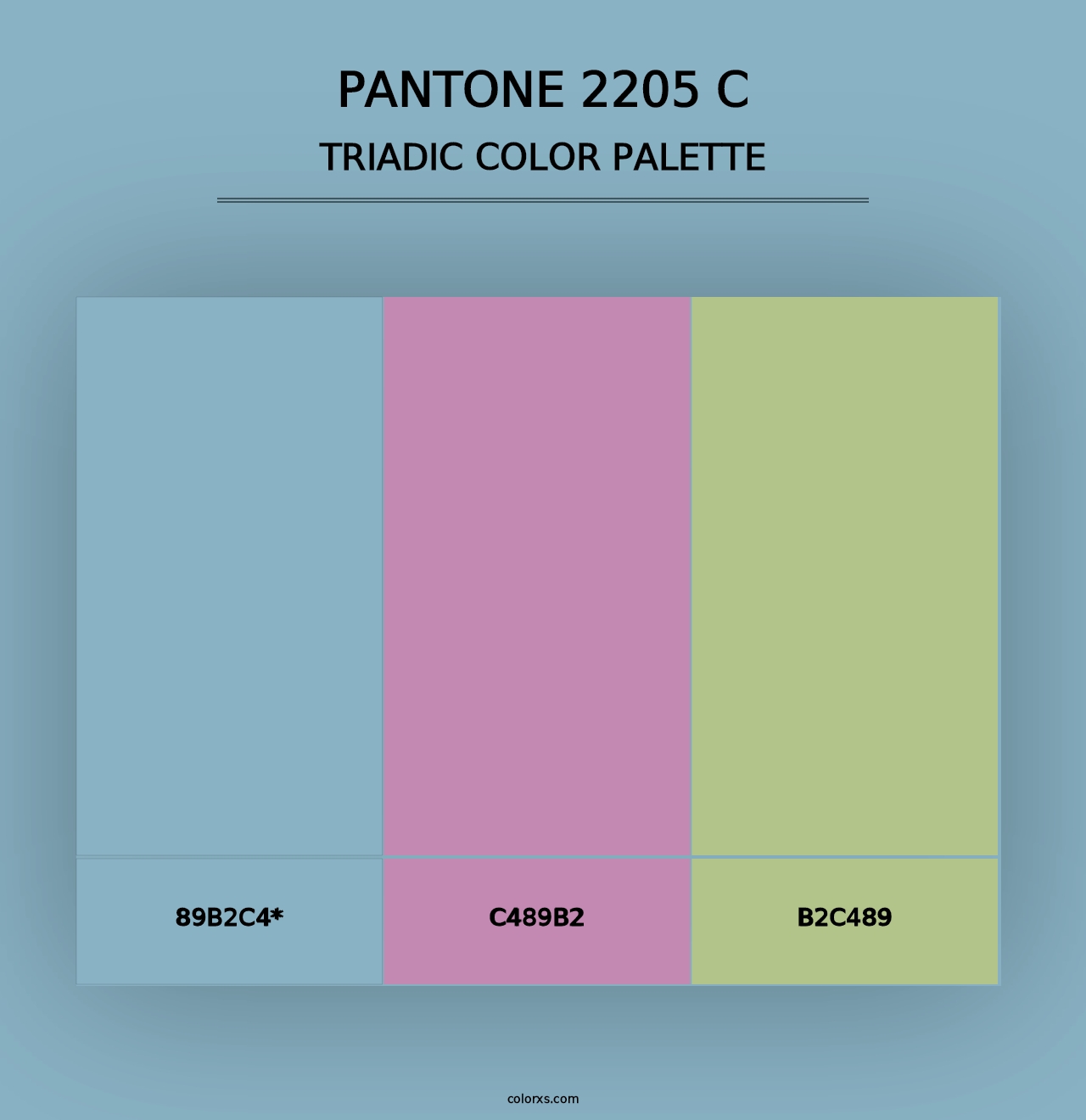 PANTONE 2205 C - Triadic Color Palette