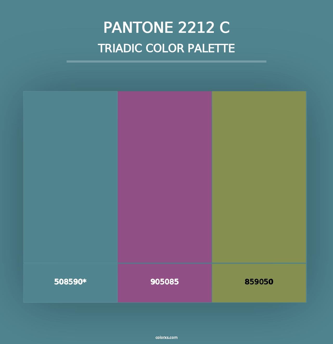 PANTONE 2212 C - Triadic Color Palette