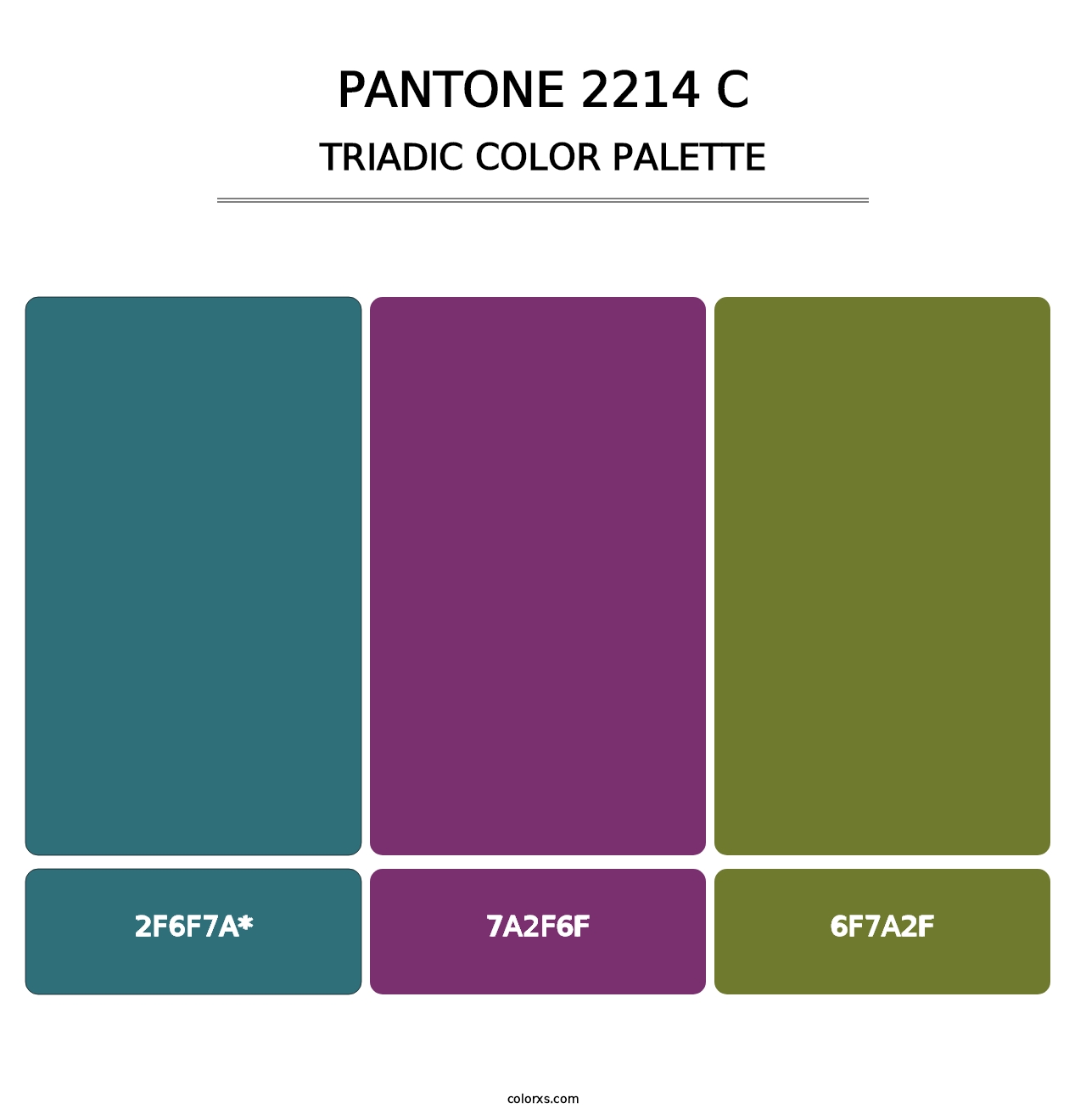 PANTONE 2214 C - Triadic Color Palette