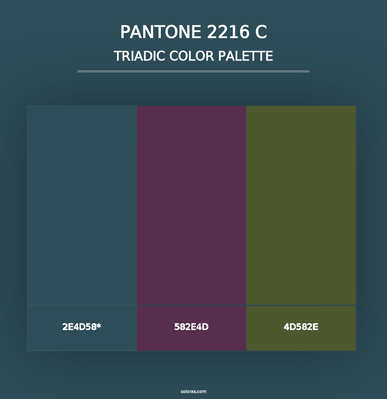 PANTONE 2216 C - Triadic Color Palette