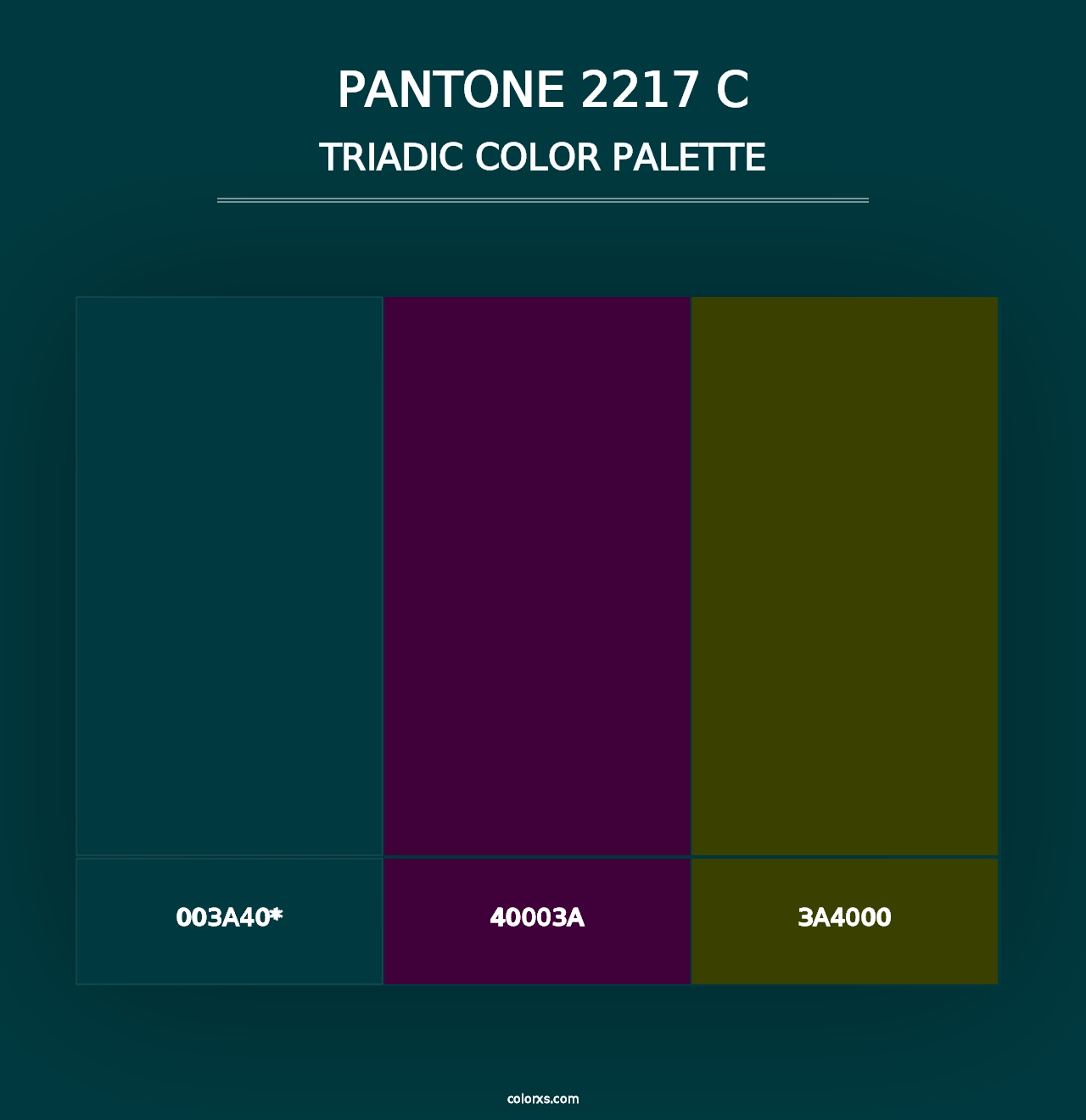 PANTONE 2217 C - Triadic Color Palette