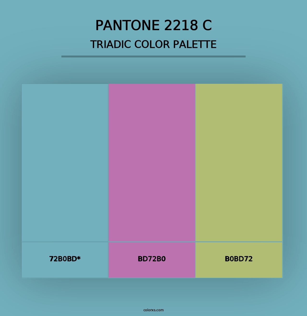 PANTONE 2218 C - Triadic Color Palette