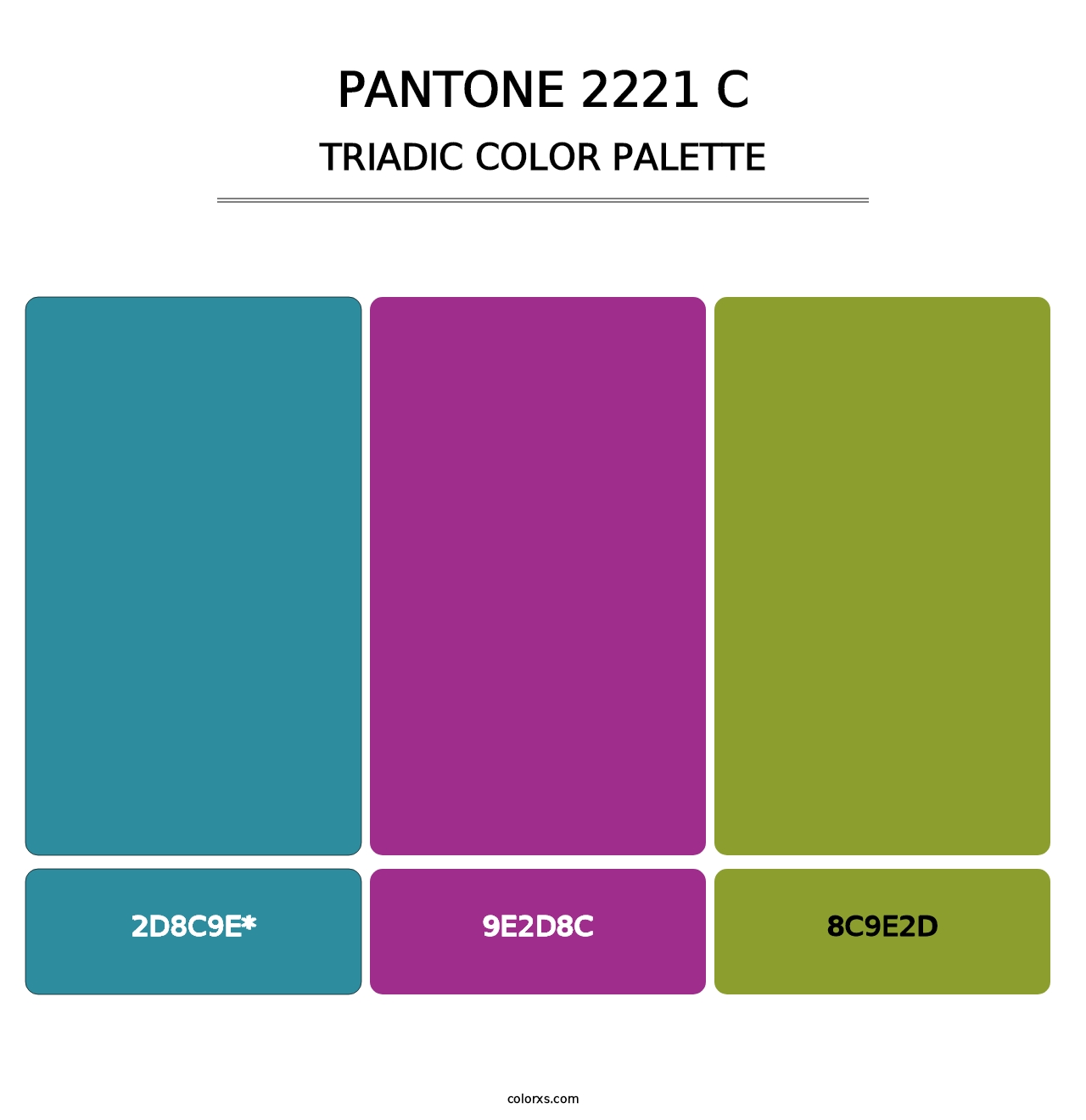 PANTONE 2221 C - Triadic Color Palette