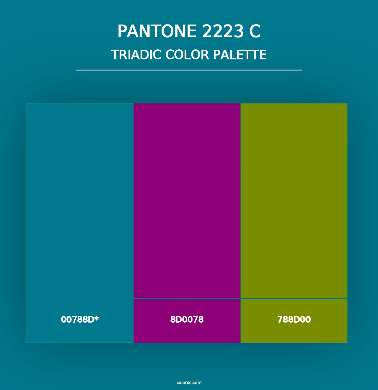 PANTONE 2223 C - Triadic Color Palette