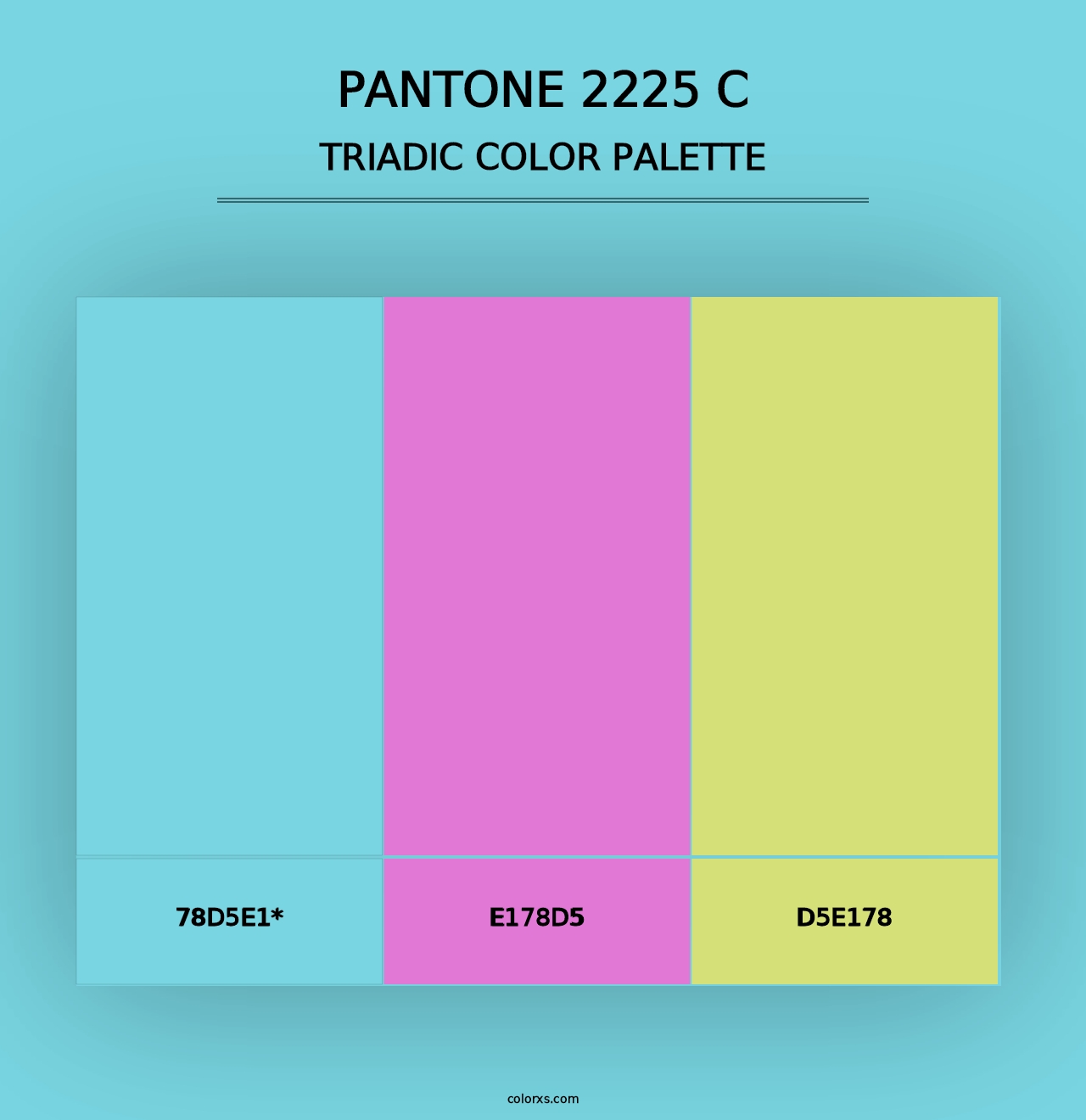 PANTONE 2225 C - Triadic Color Palette