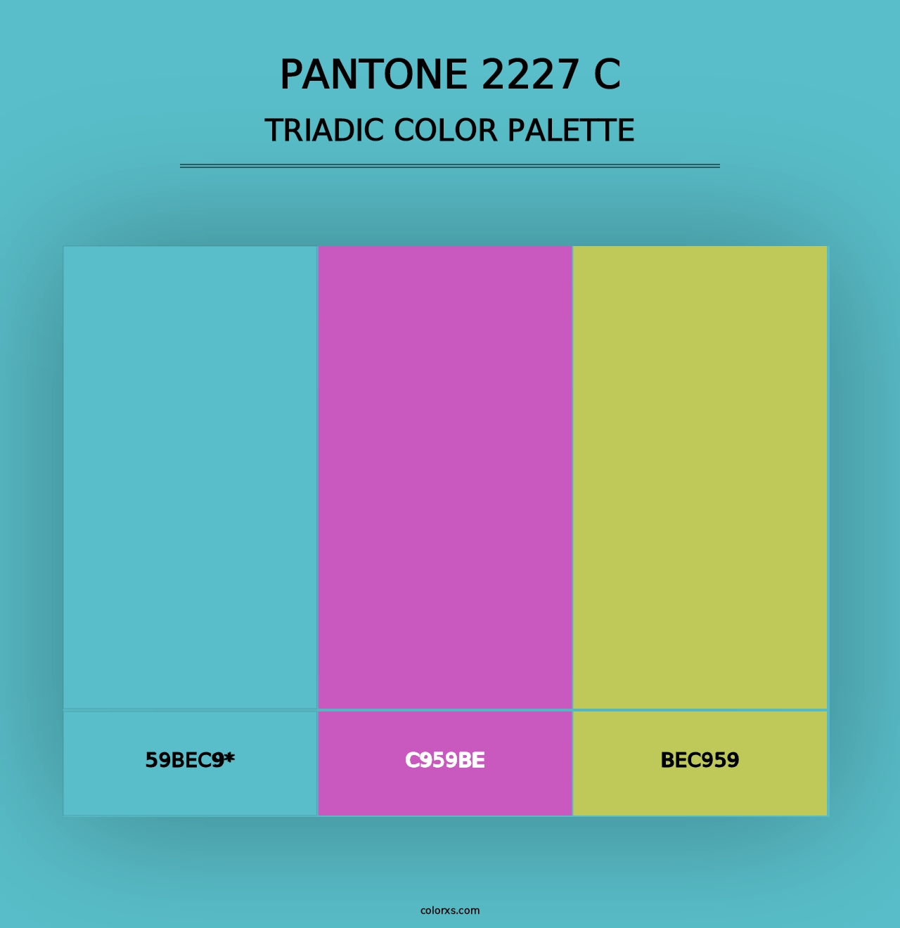 PANTONE 2227 C - Triadic Color Palette