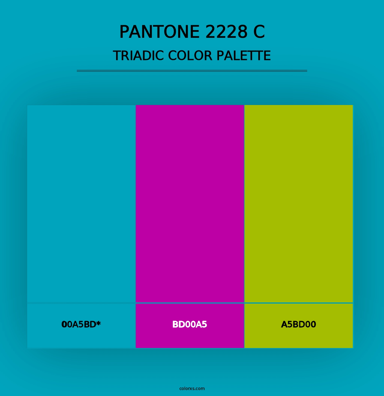 PANTONE 2228 C - Triadic Color Palette