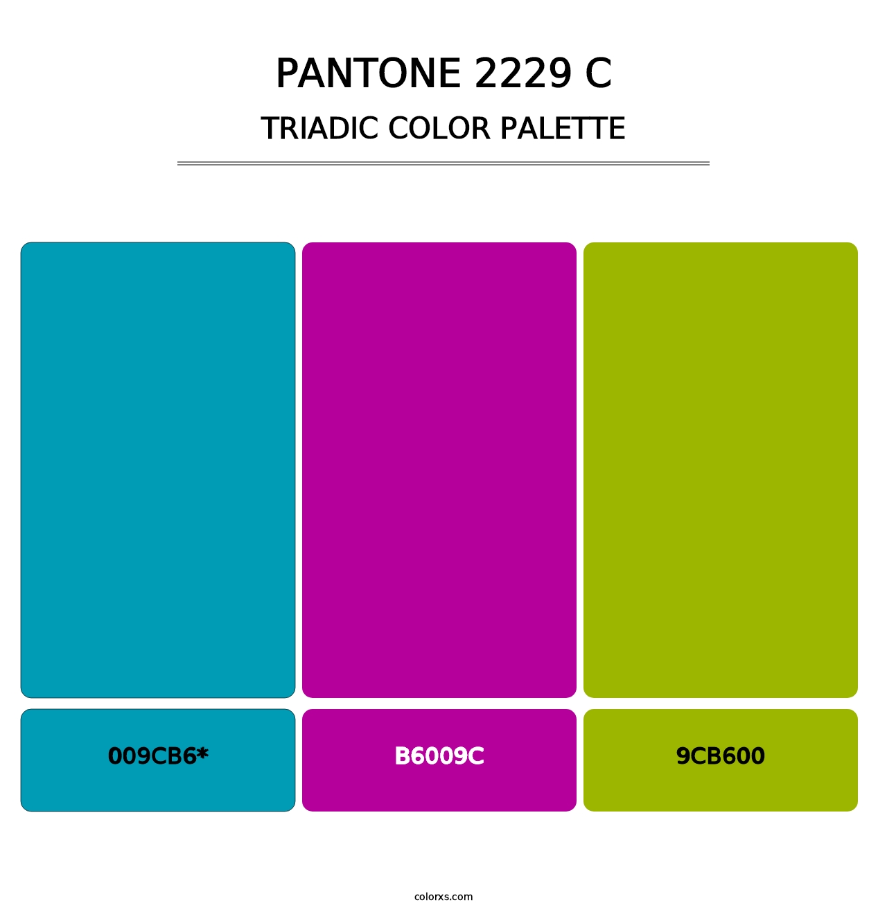 PANTONE 2229 C - Triadic Color Palette