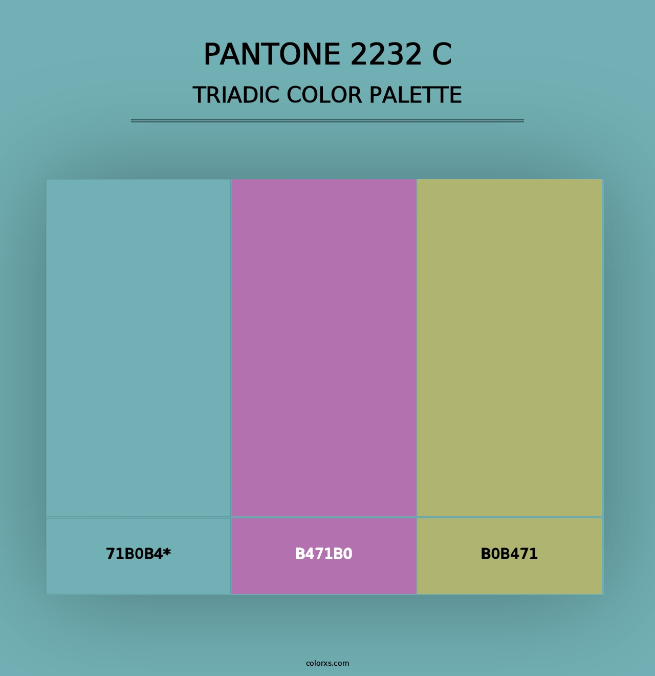 PANTONE 2232 C - Triadic Color Palette