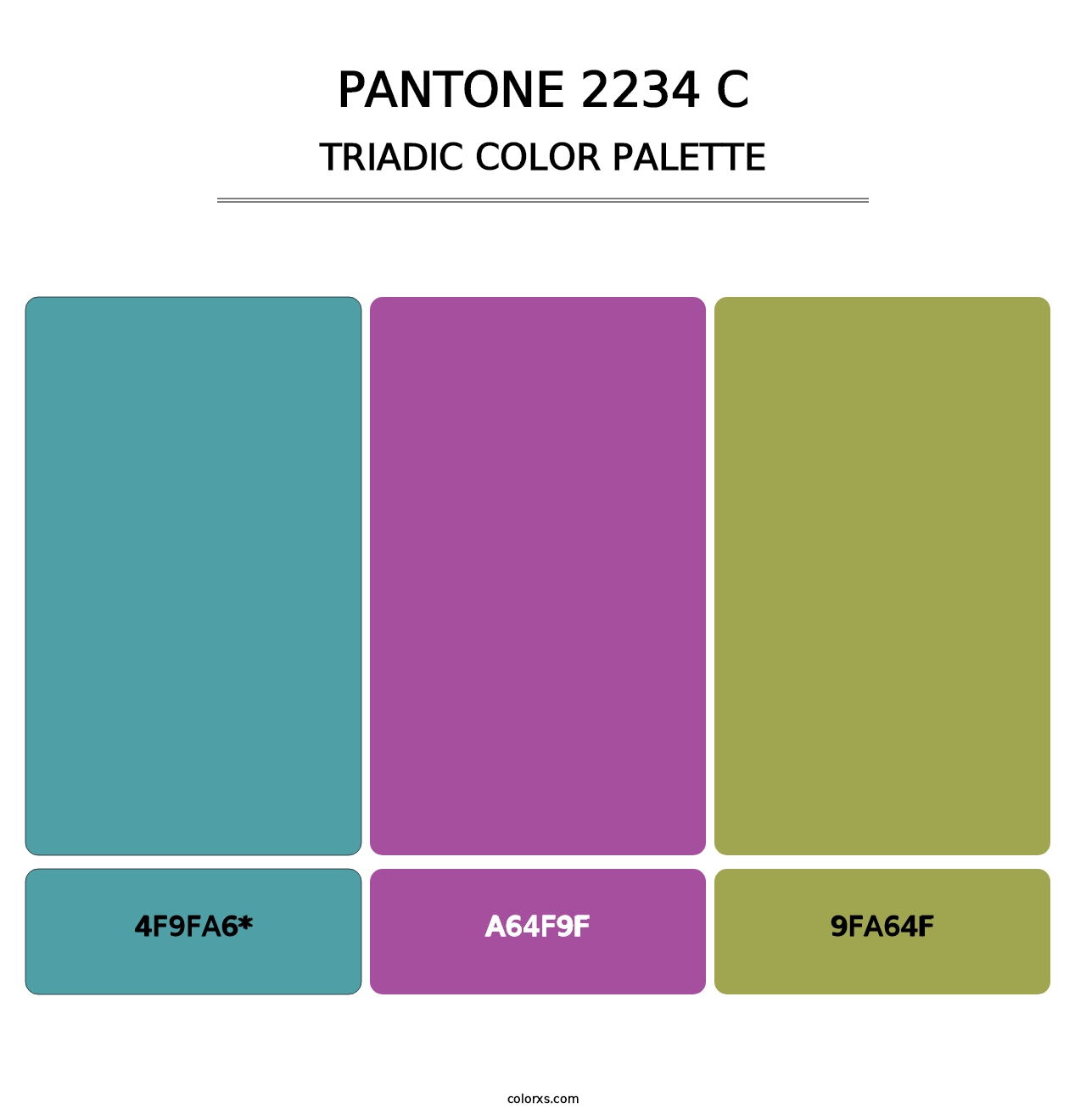 PANTONE 2234 C - Triadic Color Palette