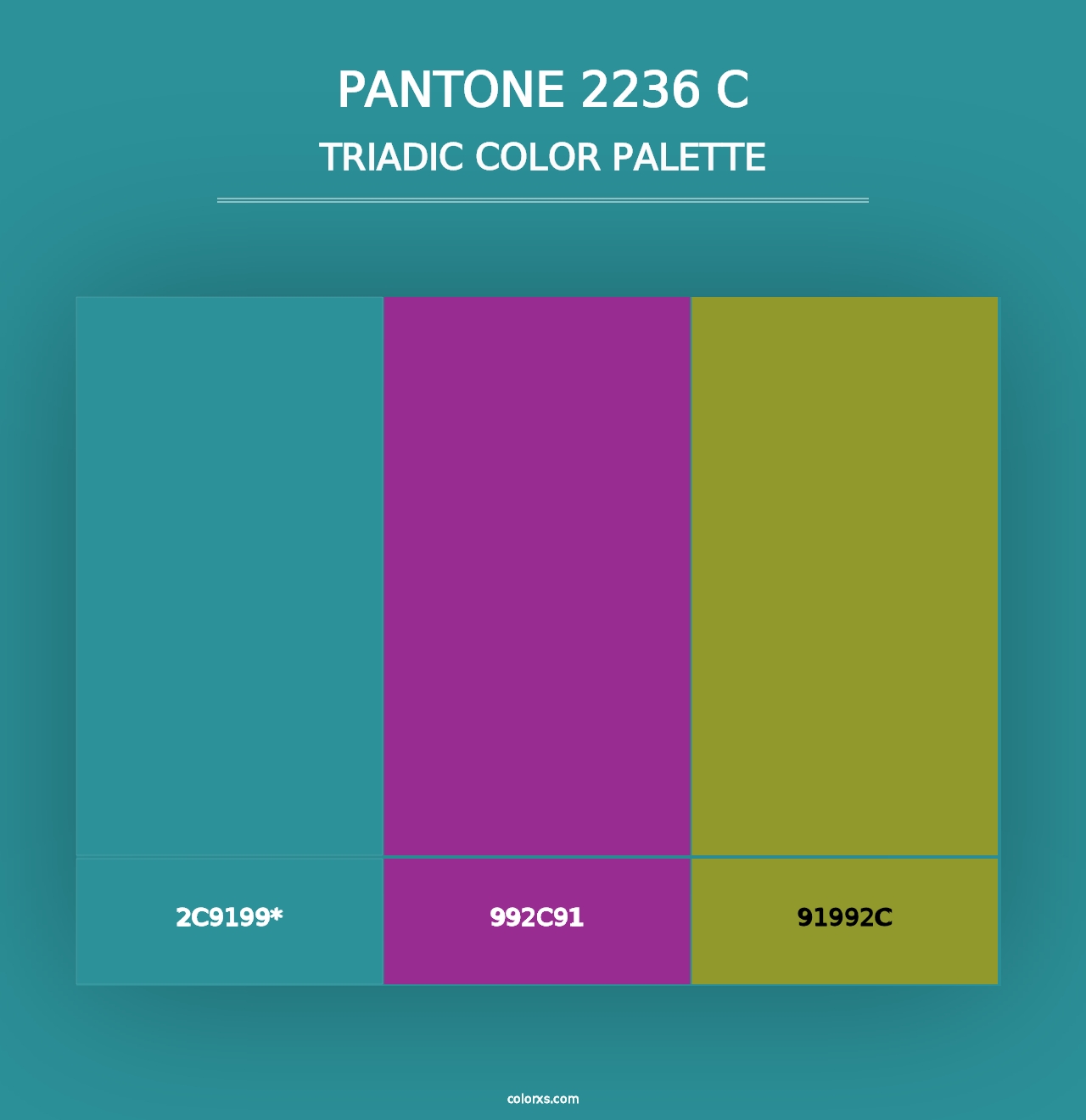 PANTONE 2236 C - Triadic Color Palette