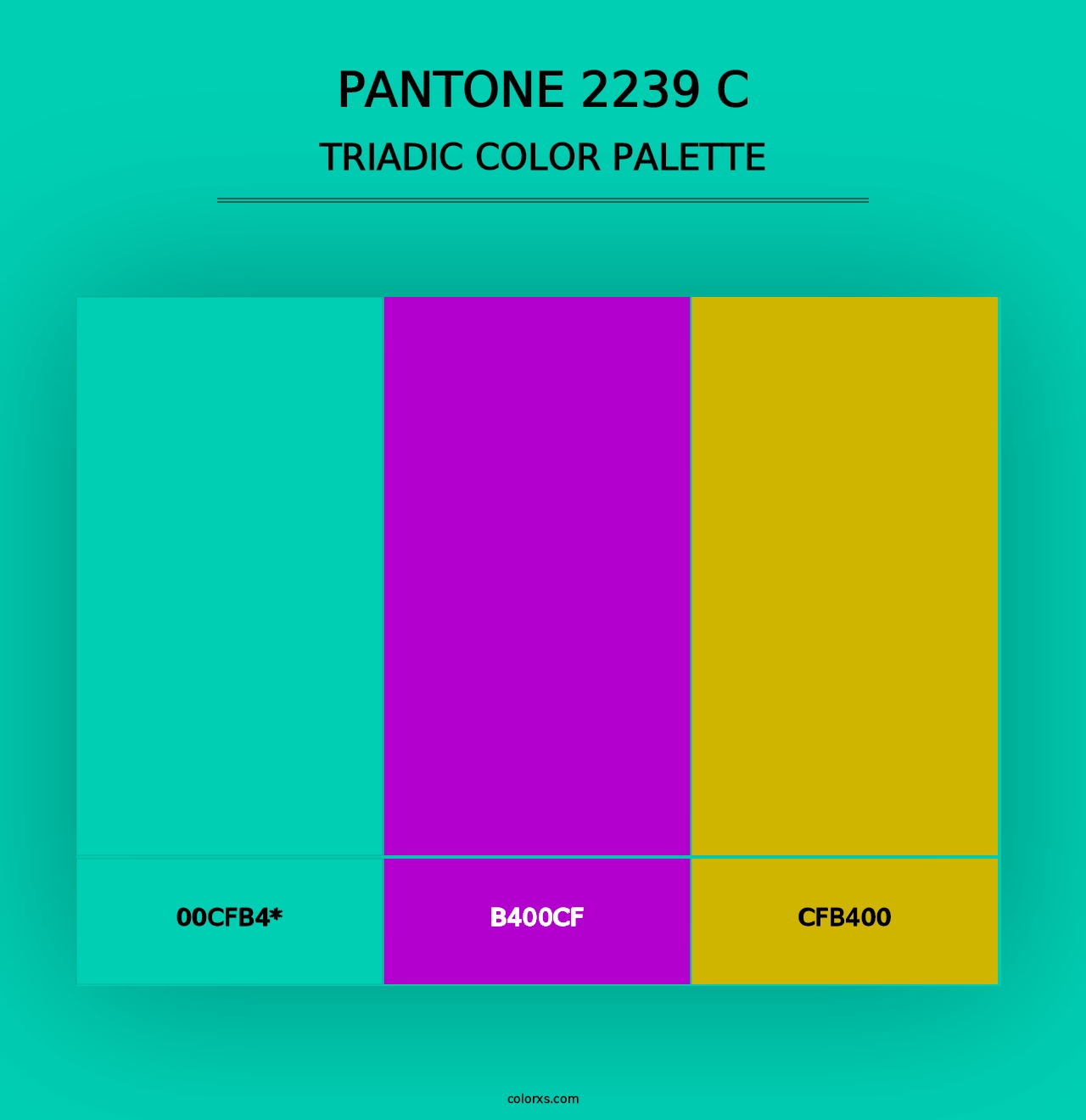 PANTONE 2239 C - Triadic Color Palette