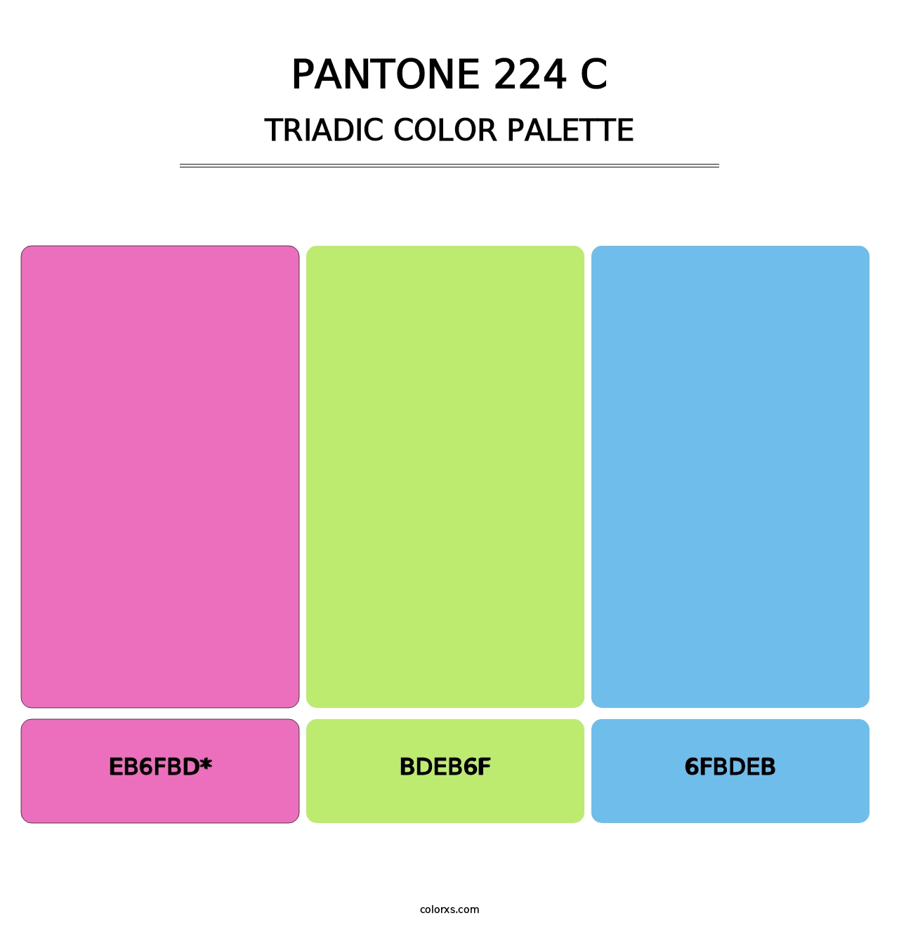 PANTONE 224 C - Triadic Color Palette