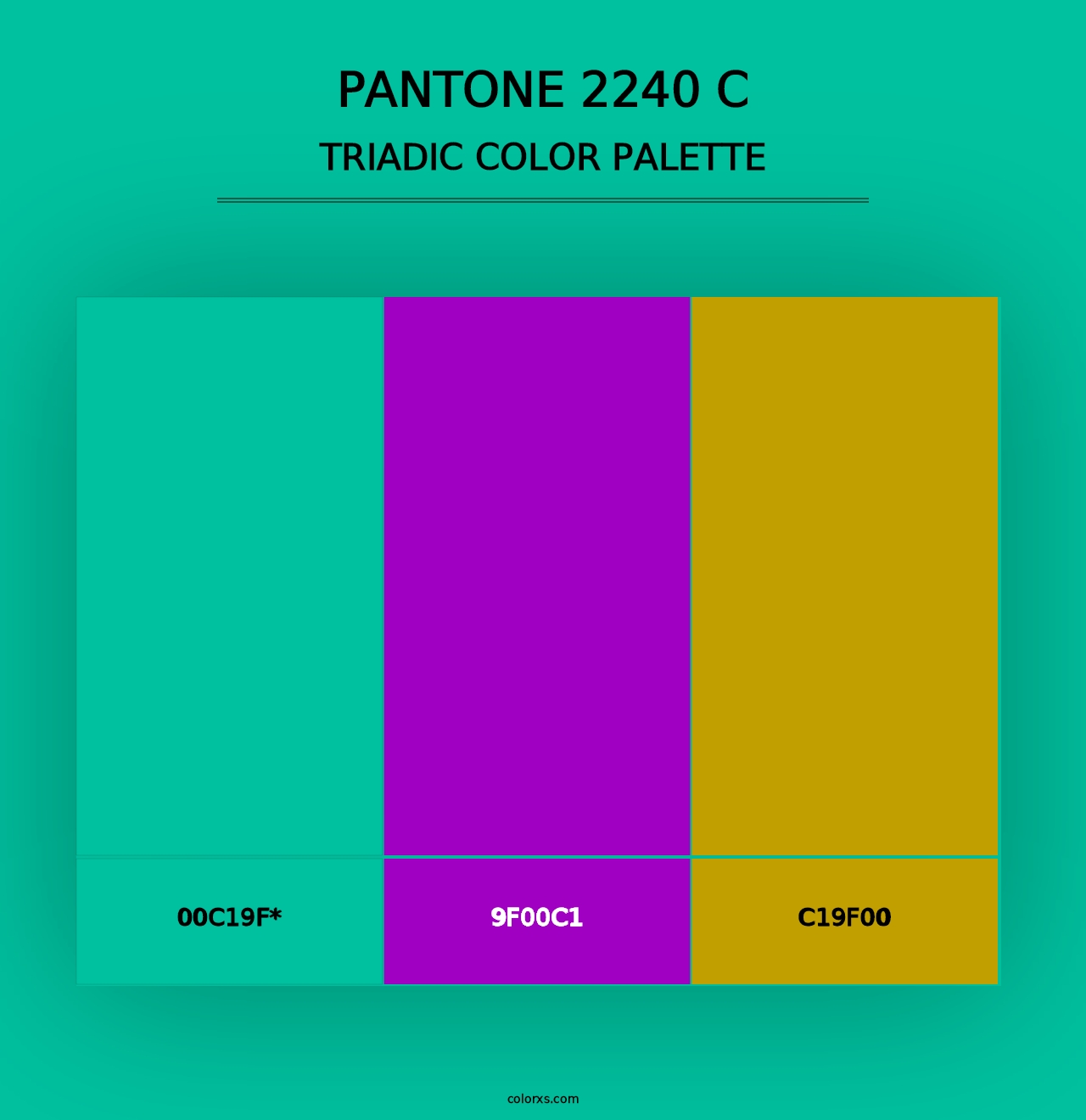 PANTONE 2240 C - Triadic Color Palette