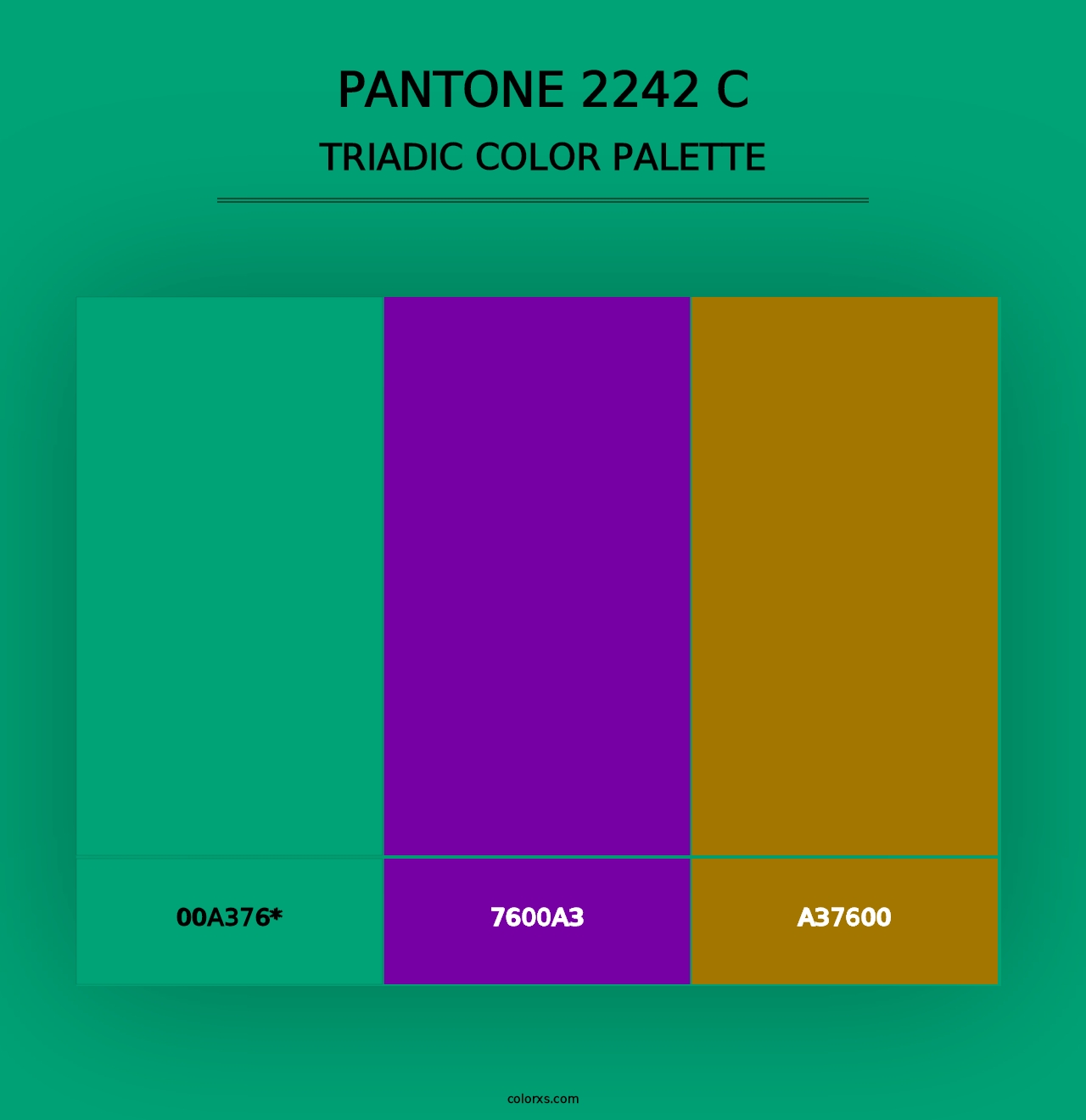 PANTONE 2242 C - Triadic Color Palette