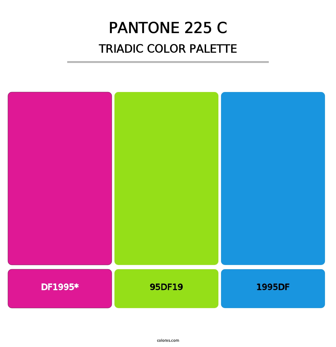 PANTONE 225 C - Triadic Color Palette