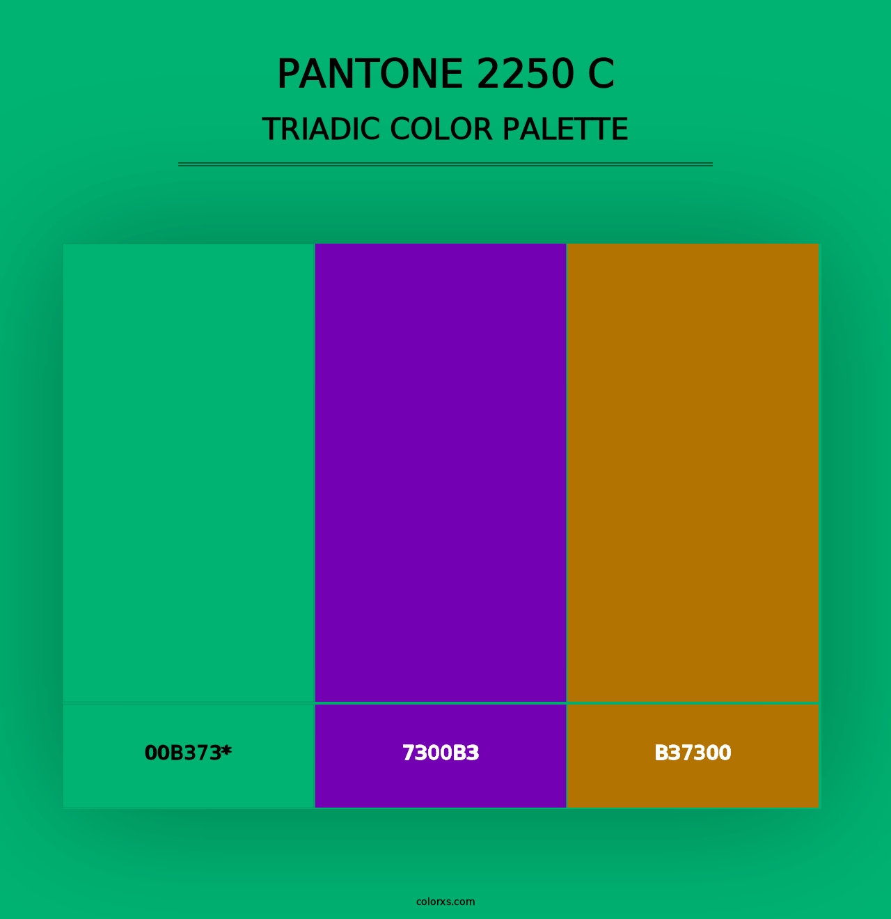 PANTONE 2250 C - Triadic Color Palette