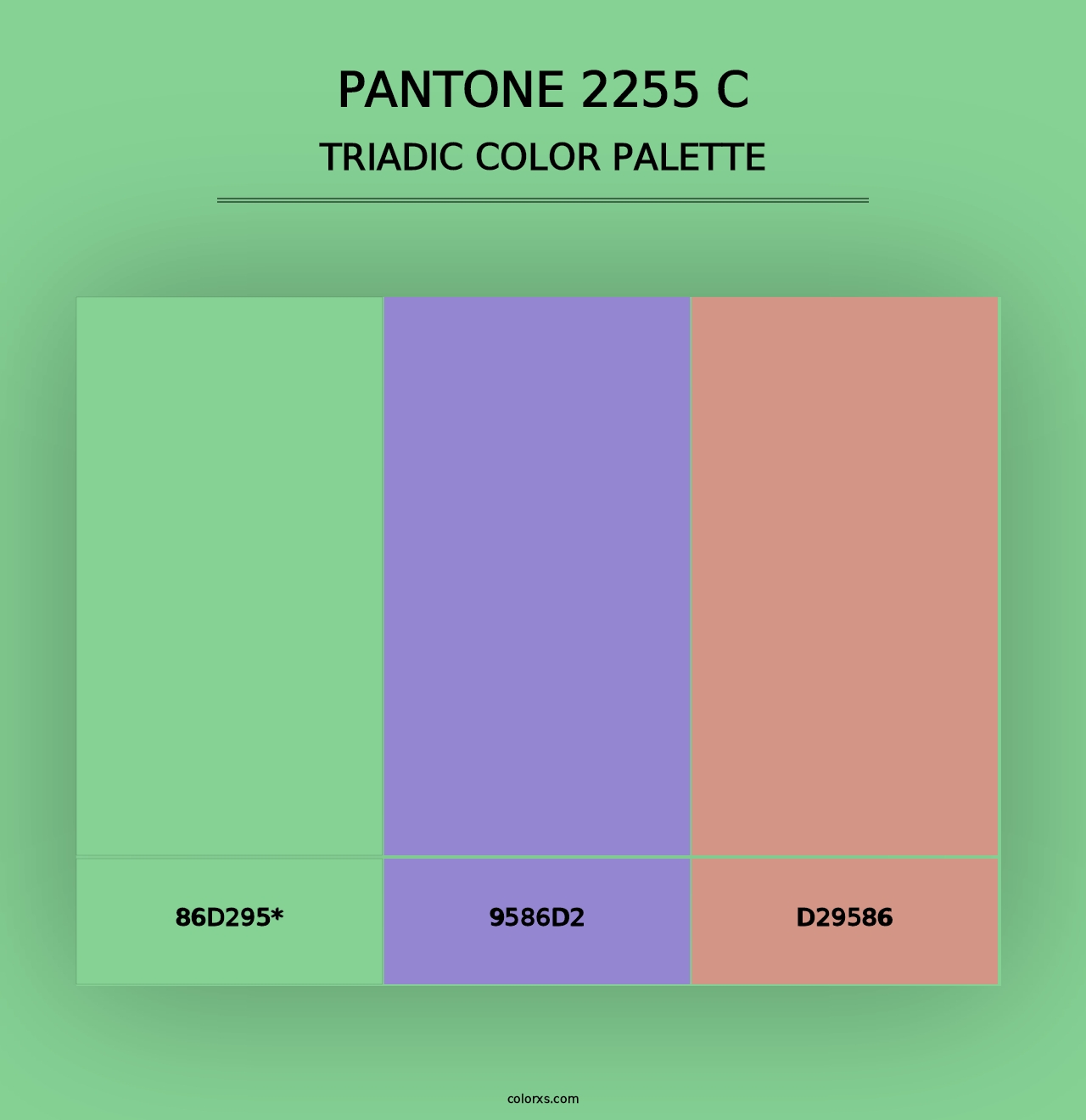 PANTONE 2255 C - Triadic Color Palette