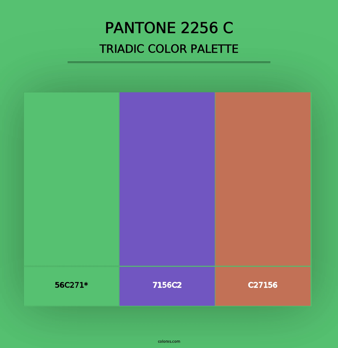 PANTONE 2256 C - Triadic Color Palette