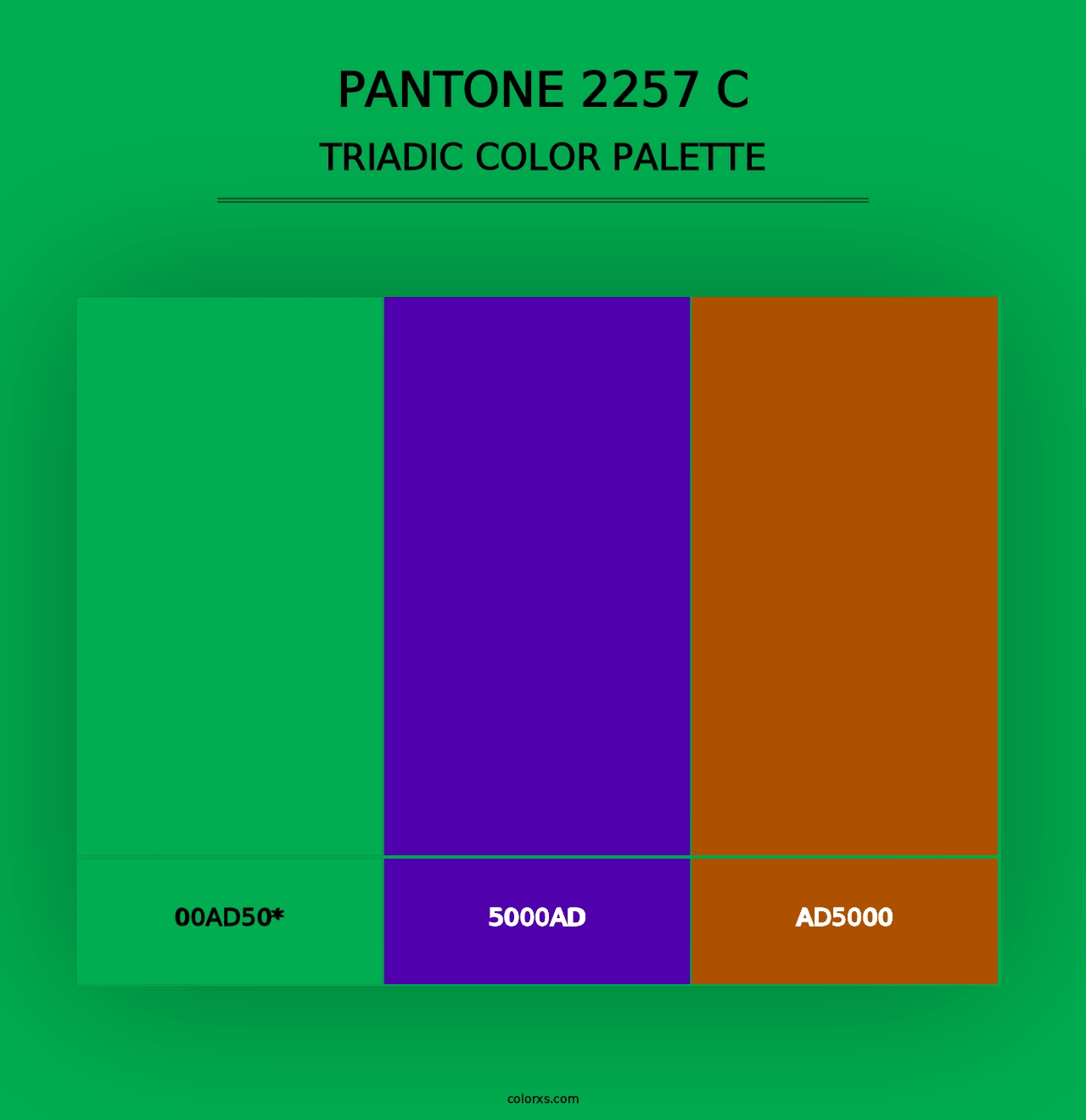 PANTONE 2257 C - Triadic Color Palette