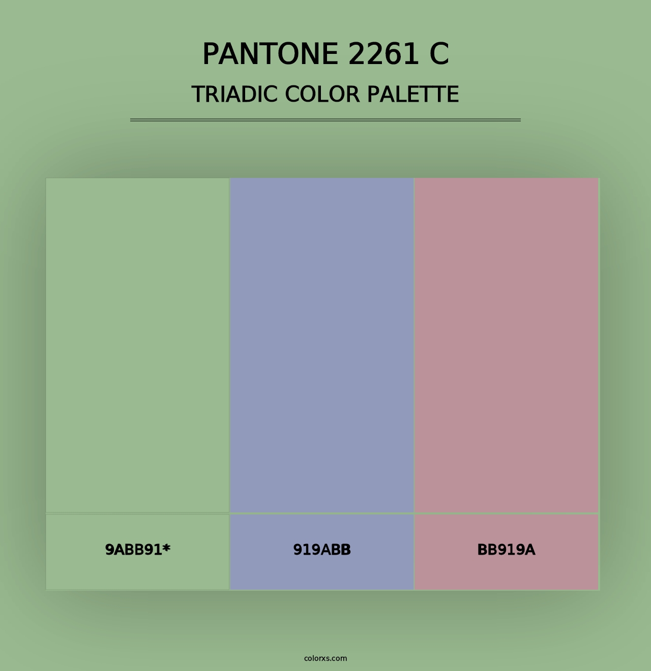 PANTONE 2261 C - Triadic Color Palette