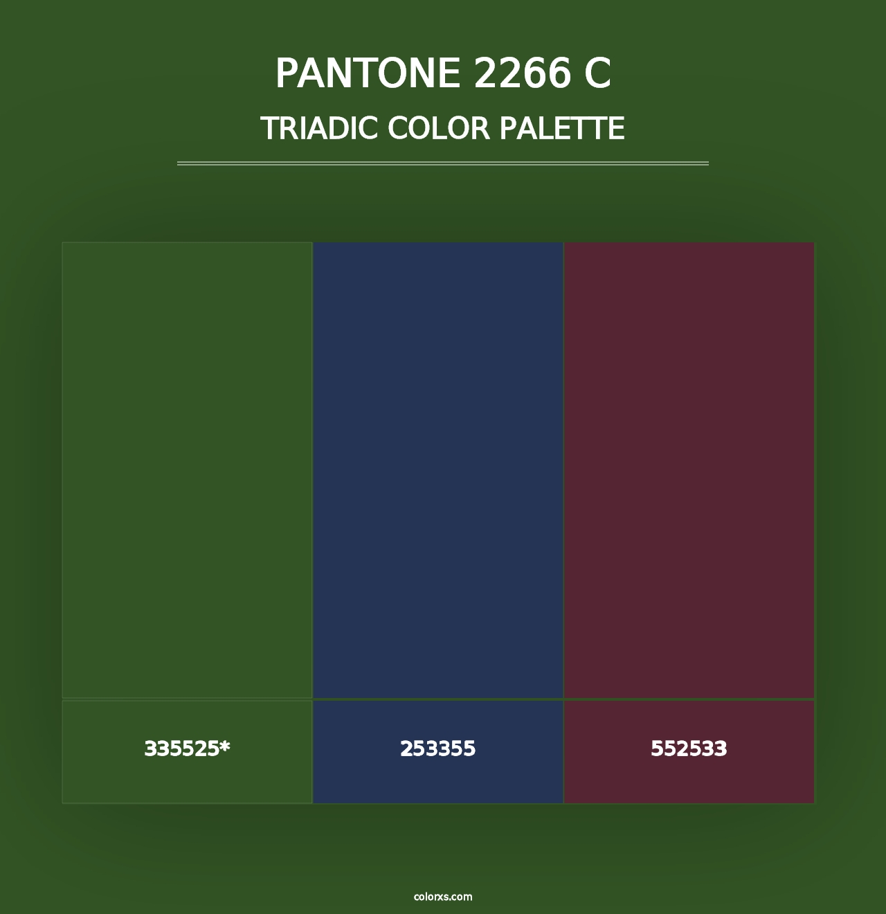 PANTONE 2266 C - Triadic Color Palette