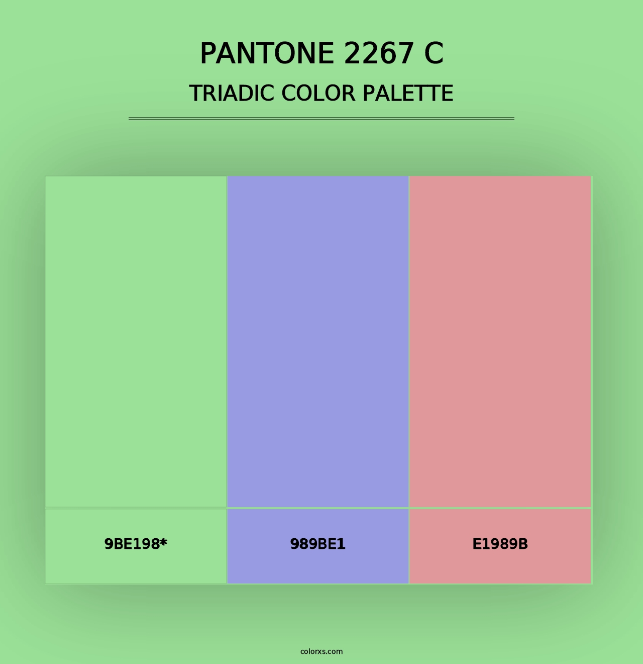 PANTONE 2267 C - Triadic Color Palette