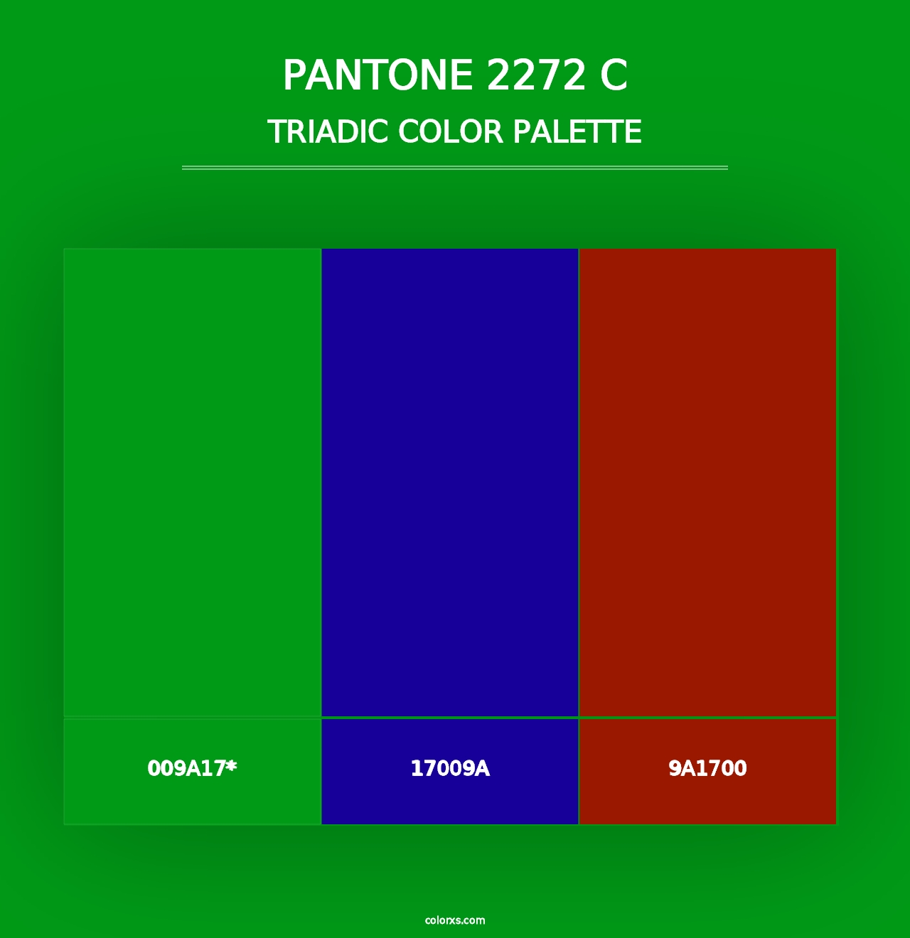 PANTONE 2272 C - Triadic Color Palette