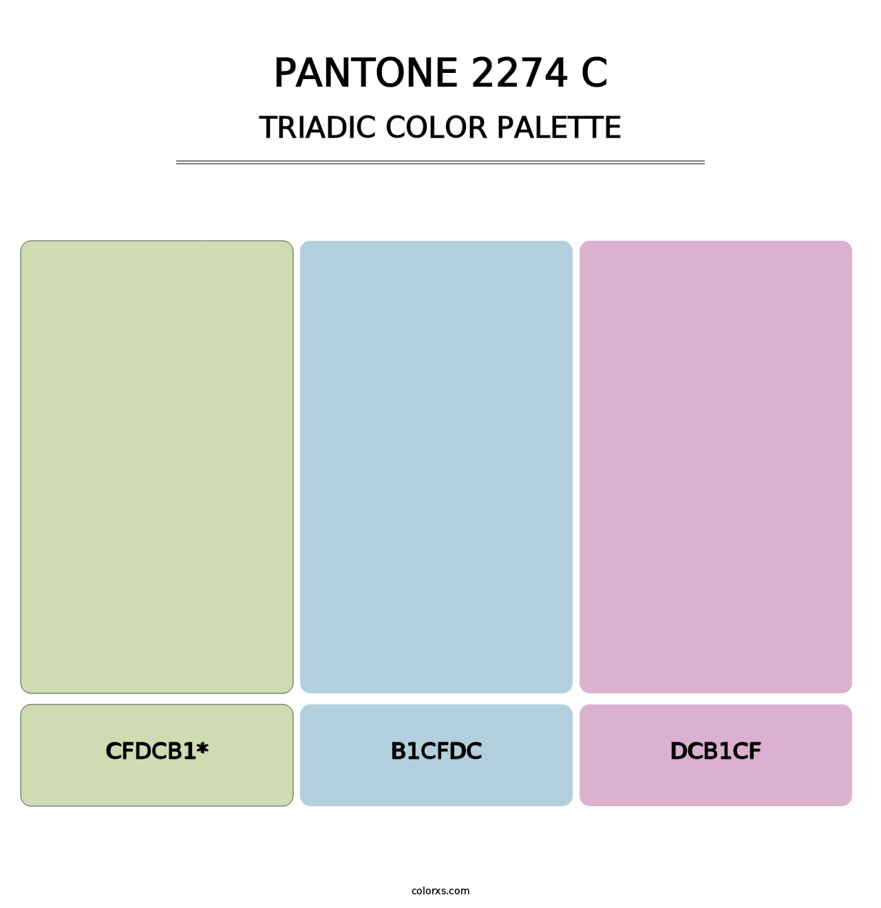 PANTONE 2274 C - Triadic Color Palette