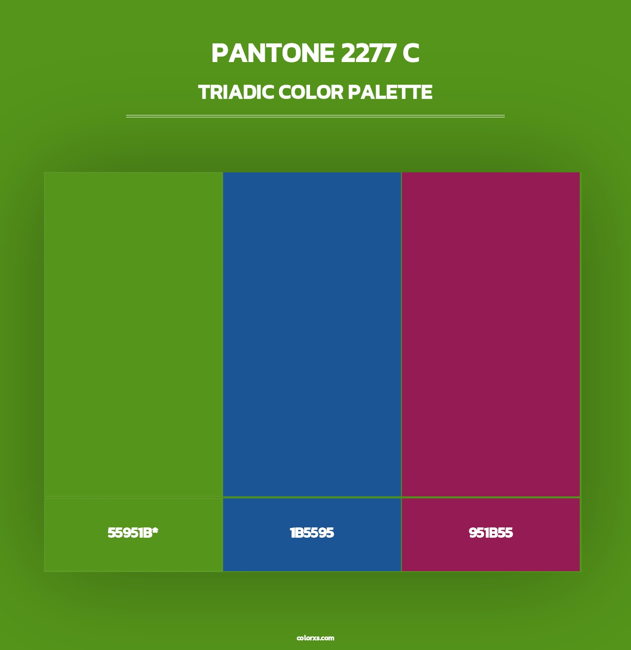 PANTONE 2277 C - Triadic Color Palette