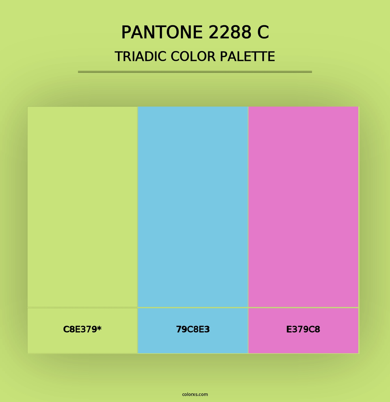 PANTONE 2288 C - Triadic Color Palette