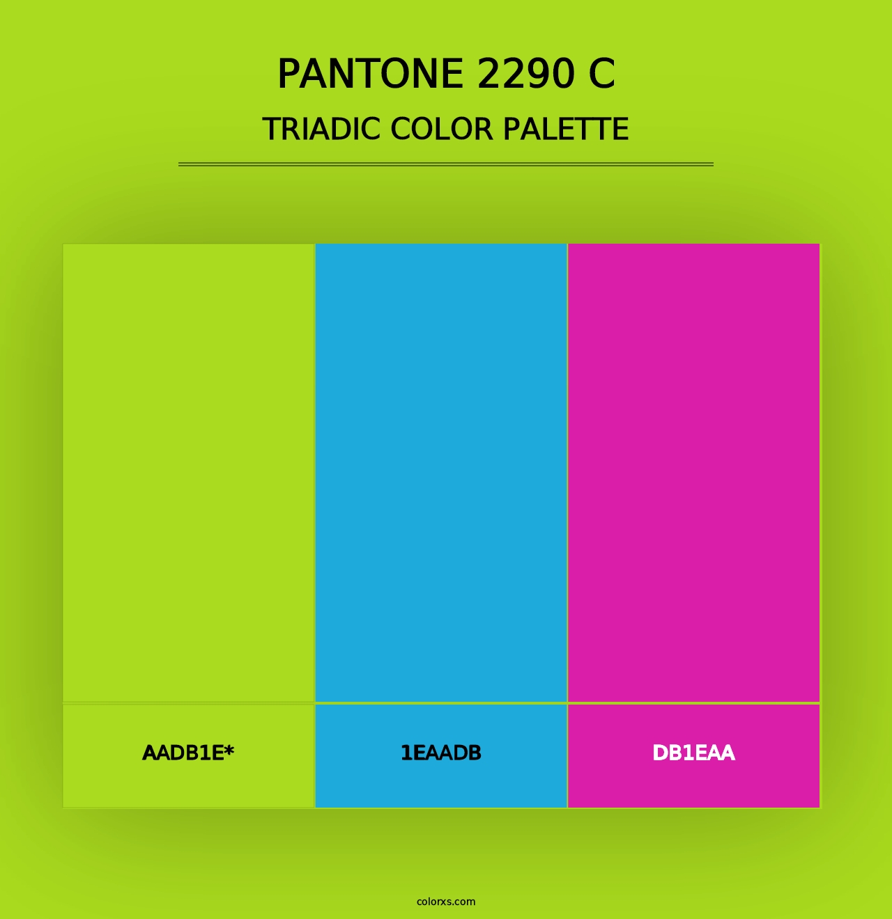 PANTONE 2290 C - Triadic Color Palette