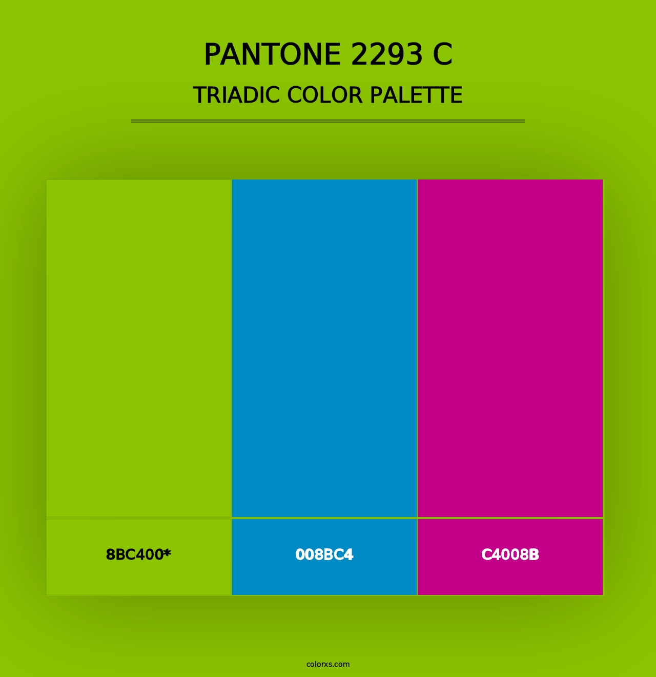 PANTONE 2293 C - Triadic Color Palette