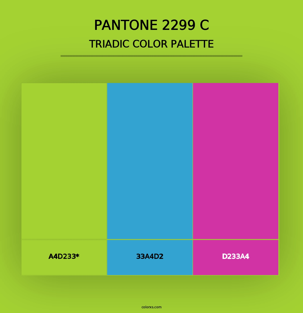 PANTONE 2299 C - Triadic Color Palette