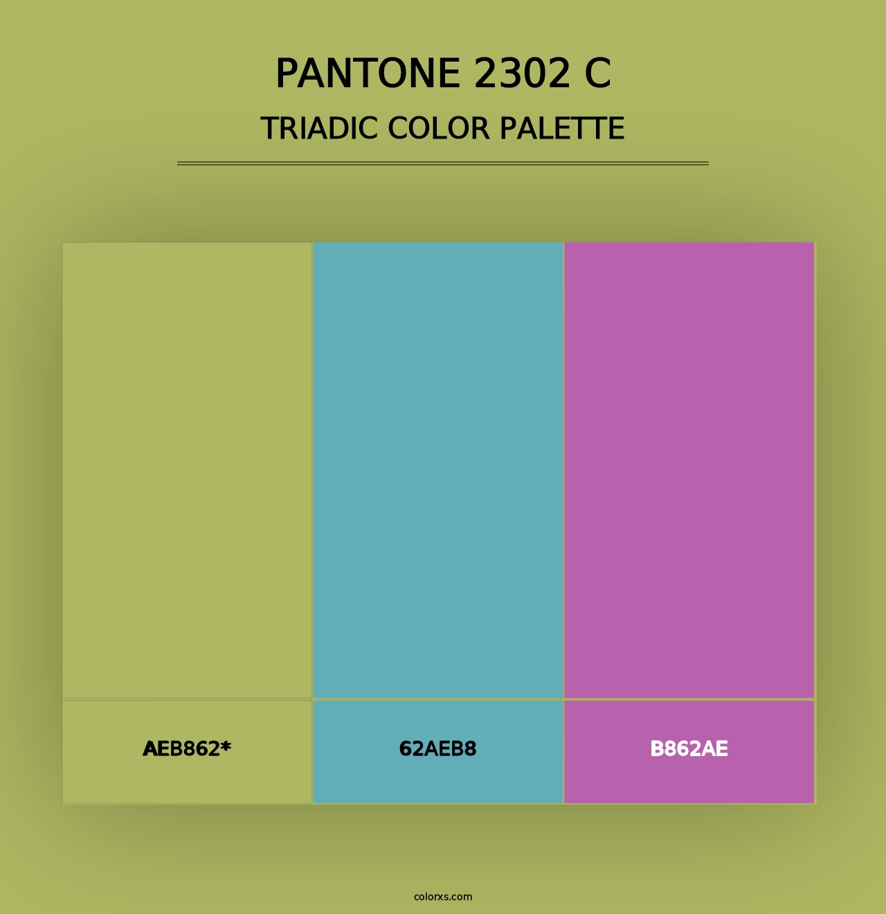 PANTONE 2302 C - Triadic Color Palette