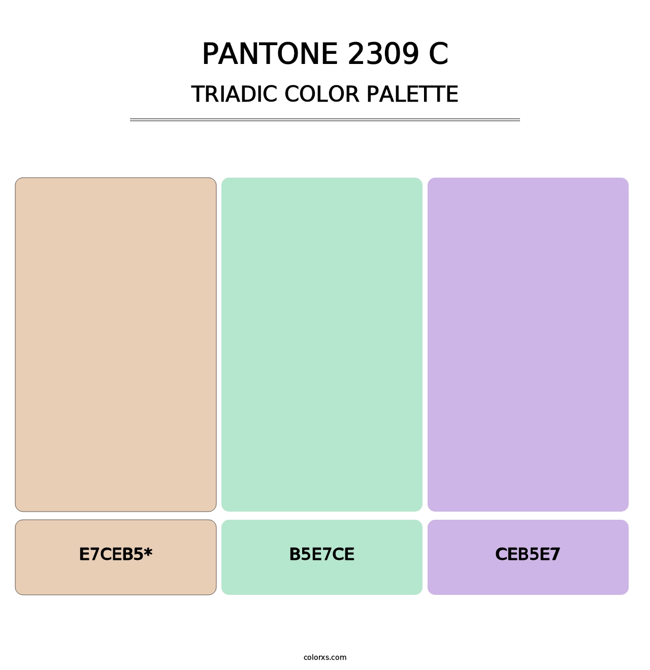 PANTONE 2309 C - Triadic Color Palette